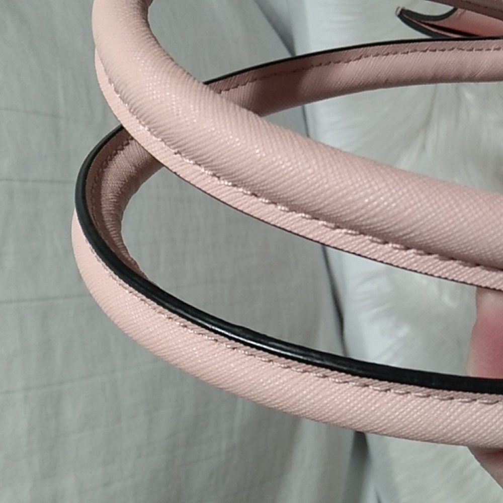 (#30) SALE! Rebecca Minkoff Pink Saffiano Leather Tote/Shoulder Bag W DB - Picture 14 of 16